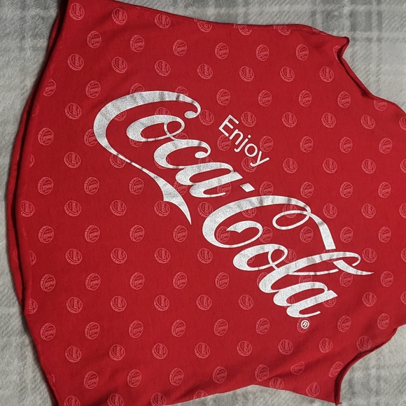 Coca-Cola Red With Silver Foil Logo Tank Med 7-9 - Picture 3 of 10